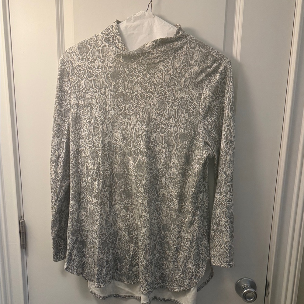 Chico’s Snake Print Long Sleeve Women's Top size 2
